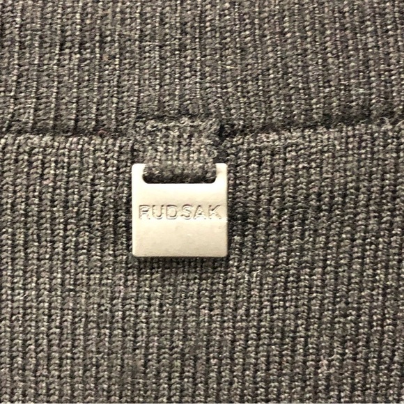 Rudsak black vegan leather sleeve knit dress XS - Picture 4 of 11